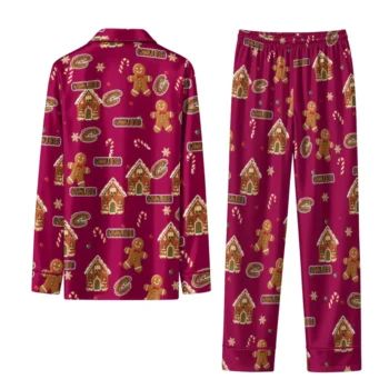 Cleveland Cavaliers Long Pajama Set Personalized Candy Scatter Wine Fashion Forward