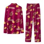 Cleveland Cavaliers Long Pajama Set Personalized Snack Scatter Wine Best Selling