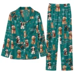 Coastal Carolina Chanticleers Long Pajama Set Custom Animal Scatter Green Best Selling