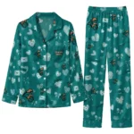 Coastal Carolina Chanticleers Long Pajama Set Custom Heart Charms Green Best Selling