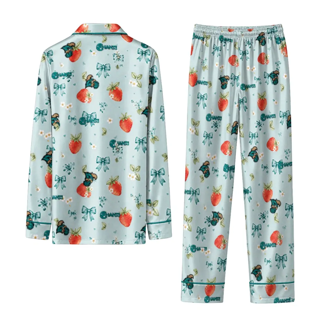 Coastal Carolina Chanticleers Long Pajama Set Custom Ribbon Florals Green Fashion Forward Coastal Carolina Chanticleers Long Pajama Set Custom Ribbon Florals Green Fashion Forward