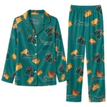 Coastal Carolina Chanticleers Long Pajama Set Custom Snack Scatter Green Best Selling