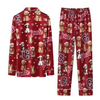Colgate Raiders Long Pajama Set Customized Animal Scatter Maroon Fashion Forward