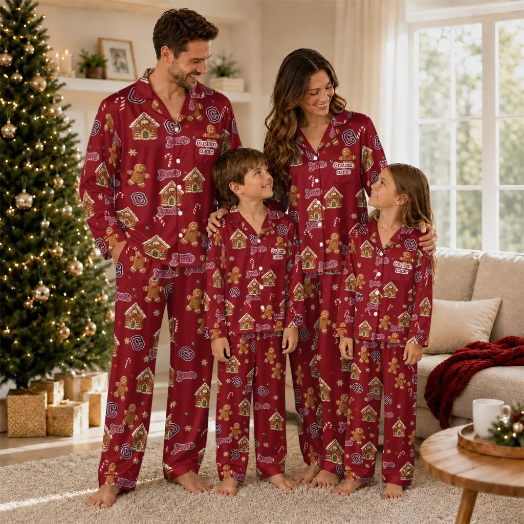 Colgate Raiders Long Pajama Set Customized Candy Scatter Maroon Latest Model Colgate Raiders Long Pajama Set Customized Candy Scatter Maroon Latest Model