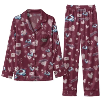 colorado avalanche long pajama set custom heart charms burgundy best selling.webp
