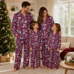 colorado avalanche long pajama set custom heart charms burgundy best selling.webp