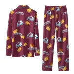 Colorado Avalanche Long Pajama Set Customized Snack Scatter Burgundy Best Selling