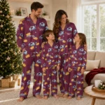 Colorado Avalanche Long Pajama Set Customized Snack Scatter Burgundy Best Selling