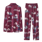 Colorado Avalanche Long Pajama Set Personalized Cloud Stars Burgundy Best Selling