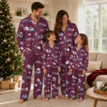 Colorado Avalanche Long Pajama Set Personalized Cloud Stars Burgundy Best Selling