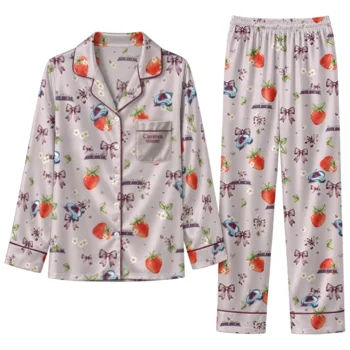 colorado avalanche long pajama set personalized ribbon florals burgundy best selling.webp