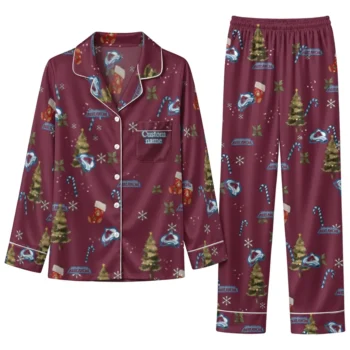 Colorado Avalanche Long Pajama Set Personalized Sprig Scatter Burgundy Best Selling