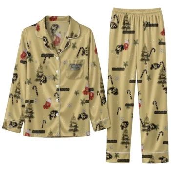 Colorado Buffaloes Long Pajama Set Personalized Sprig Scatter Gold Best Selling
