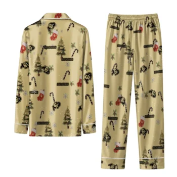 Colorado Buffaloes Long Pajama Set Personalized Sprig Scatter Gold Fashion Forward