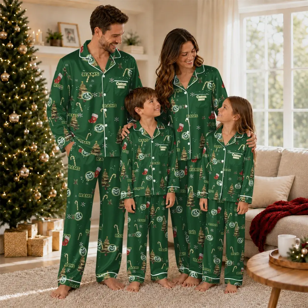 Colorado State Rams Long Pajama Set Custom Sprig Scatter Green Latest Model Colorado State Rams Long Pajama Set Custom Sprig Scatter Green Latest Model