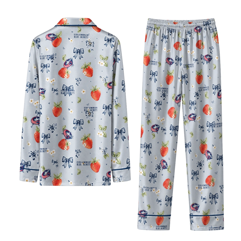 columbus blue jackets long pajama set custom ribbon florals navy blue fashion forward.webp columbus blue jackets long pajama set custom ribbon florals navy blue fashion forward.webp