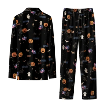 columbus blue jackets long pajama set personalized icon confetti black fashion forward.webp