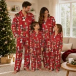Cornell Big Red Long Pajama Set Personalized Animal Scatter Red Best Selling