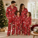 Cornell Big Red Long Pajama Set Personalized Cloud Stars Red Best Selling
