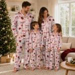 Cornell Big Red Long Pajama Set Personalized Ribbon Florals Red Best Selling