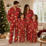 Cornell Big Red Long Pajama Set Personalized Snack Scatter Red Best Selling