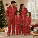 Cornell Big Red Long Pajama Set Personalized Sprig Scatter Red Best Selling