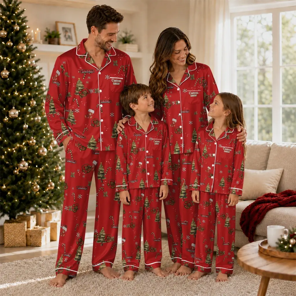 Cornell Big Red Long Pajama Set Personalized Sprig Scatter Red Latest Model Cornell Big Red Long Pajama Set Personalized Sprig Scatter Red Latest Model