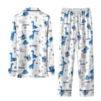 Creighton Bluejays Long Pajama Set Customized Character Scatter Fashion Forward