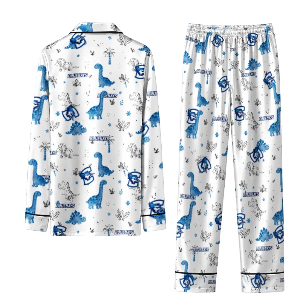 Creighton Bluejays Long Pajama Set Customized Character Scatter Fashion Forward Creighton Bluejays Long Pajama Set Customized Character Scatter Fashion Forward