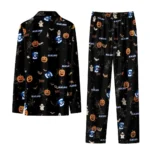 Creighton Bluejays Long Pajama Set Customized Icon Confetti Black Best Selling