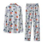 dallas cowboys long pajama set customized ribbon florals blue best selling.webp