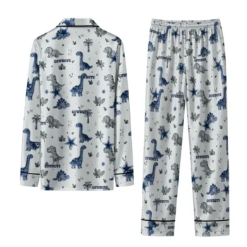 Dallas Cowboys Long Pajama Set Personalized Character Scatter Fashion Forward