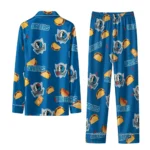 Dallas Mavericks Long Pajama Set Custom Snack Scatter Blue Best Selling