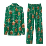 Dallas Stars Long Pajama Set Custom Candy Scatter Green Best Selling