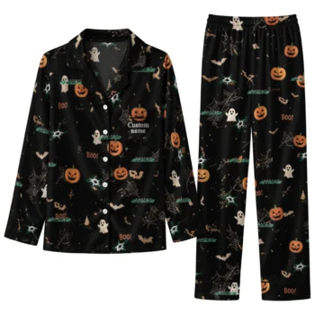 dallas stars long pajama set custom icon confetti black best selling.webp