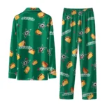 Dallas Stars Long Pajama Set Custom Snack Scatter Green Best Selling