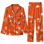 Denver Broncos Long Pajama Set - Personalized Cloud Stars Orange 1 Denver Broncos Long Pajama Set Personalized Cloud Stars Orange Best Selling