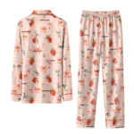 denver broncos long pajama set personalized ribbon florals orange best selling.webp
