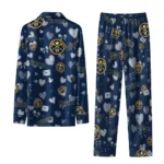 denver nuggets long pajama set custom heart charms blue best selling.webp