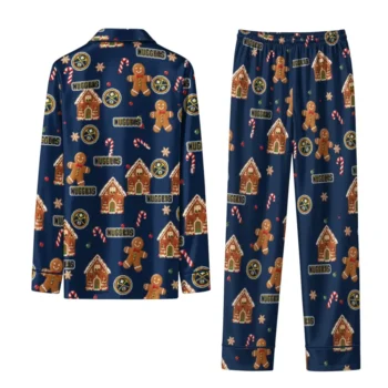 Denver Nuggets Long Pajama Set Customized Candy Scatter Blue Fashion Forward