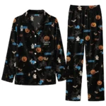 detroit lions long pajama set personalized icon confetti black best selling.webp