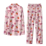 detroit pistons long pajama set custom ribbon florals red best selling.webp
