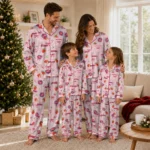 detroit pistons long pajama set custom ribbon florals red best selling.webp