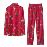 Detroit Pistons Long Pajama Set Custom Sprig Scatter Red Best Selling