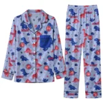 Detroit Pistons Long Pajama Set Customized Character Scatter Best Selling