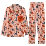 Detroit Tigers Long Pajama Set Custom Character Scatter Best Selling