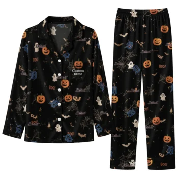 detroit tigers long pajama set customized icon confetti black best selling.webp