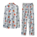 detroit tigers long pajama set personalized ribbon florals navy best selling.webp