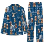 Drake Bulldogs Long Pajama Set - Customized Animal Scatter Blue 1 Drake Bulldogs Long Pajama Set Customized Animal Scatter Blue Best Selling