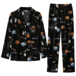 Drake Bulldogs Long Pajama Set Customized Icon Confetti Black Best Selling